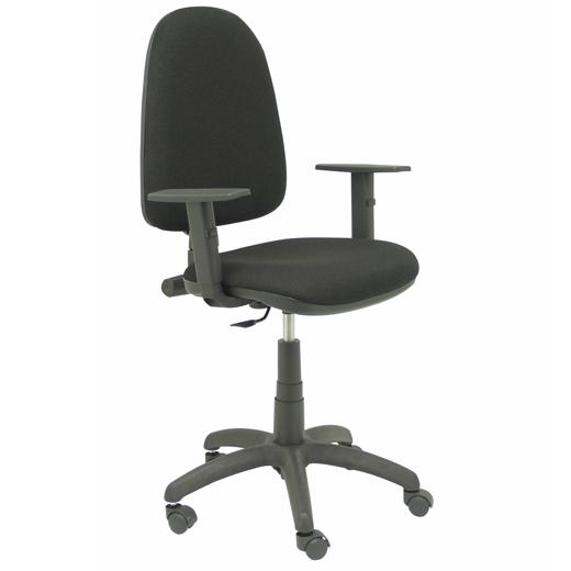 SILLA PIQUERAS Y CRESPO AYNA BRAZOS REGULABLES MECANISMO CONTACTO PERMANENTE CON REGULACION DE PROFUNDIDAD ASIENTO Y RESPALDO TAPIZADO BALI NEGRO