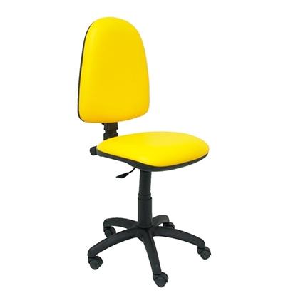 SILLA PIQUERAS Y CRESPO AYNA MECANISMO CONTACTO PERMANENTE REGULACION DE PROFUNDIDAD ASIENTO Y RESPALDO TAPIZADO SIMILPIEL AMARILLO