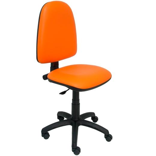 SILLA PIQUERAS Y CRESPO AYNA MECANISMO CONTACTO PERMANENTE REGULACION DE PROFUNDIDAD ASIENTO Y RESPALDO TAPIZADO SIMILPIEL NARANJA