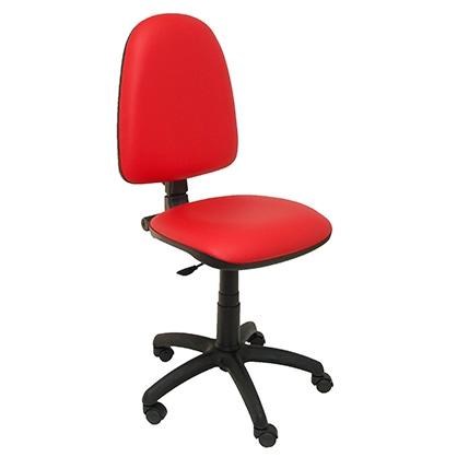 SILLA PIQUERAS Y CRESPO AYNA MECANISMO CONTACTO PERMANENTE REGULACION DE PROFUNDIDAD ASIENTO Y RESPALDO TAPIZADO SIMILPIEL ROJO