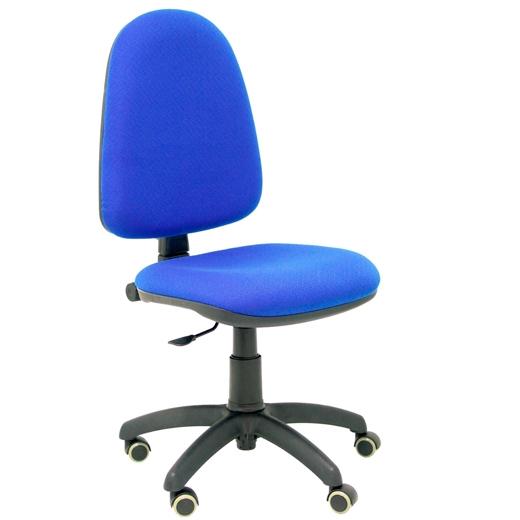 SILLA PIQUERAS Y CRESPO AYNA MECANISMO CONTACTO PERMANENTE RUEDAS de PARQUET ASIENTO Y RESPALDO TAPIZADO BALI AZUL