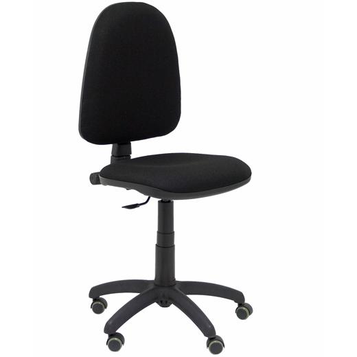 SILLA PIQUERAS Y CRESPO AYNA MECANISMO CONTACTO PERMANENTE RUEDAS de PARQUET ASIENTO Y RESPALDO TAPIZADO BALI NEGRO