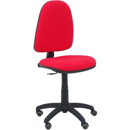 SILLA PIQUERAS Y CRESPO AYNA MECANISMO CONTACTO PERMANENTE RUEDAS de PARQUET ASIENTO Y RESPALDO TAPIZADO BALI ROJO