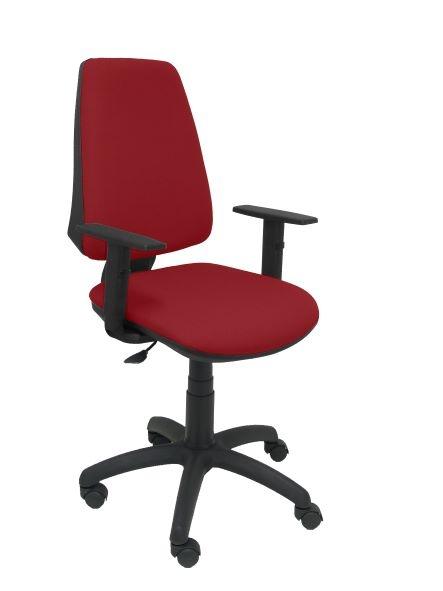 SILLA PIQUERAS Y CRESPO ELCHE CP BRAZOS REGULABLES MECANISMO CONTACTO PERMANENTE REGULACION DE PROFUNDIDAD ASIENTO Y RESPALDO TAPIZADO BALI GRANATE