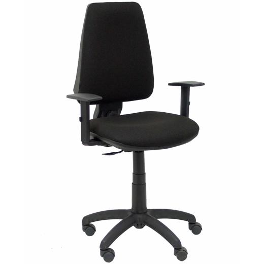 SILLA PIQUERAS Y CRESPO ELCHE CP BRAZOS REGULABLES MECANISMO CONTACTO PERMANENTE REGULACION DE PROFUNDIDAD ASIENTO Y RESPALDO TAPIZADO BALI NEGRO