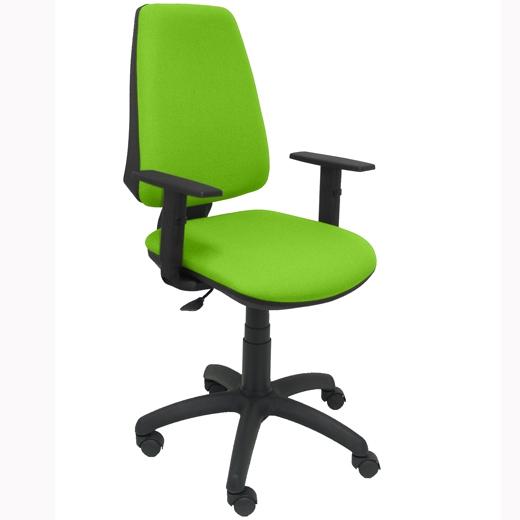 SILLA PIQUERAS Y CRESPO ELCHE CP BRAZOS REGULABLES MECANISMO CONTACTO PERMANENTE REGULACION DE PROFUNDIDAD ASIENTO Y RESPALDO TAPIZADO BALI VERDE PISTACHO