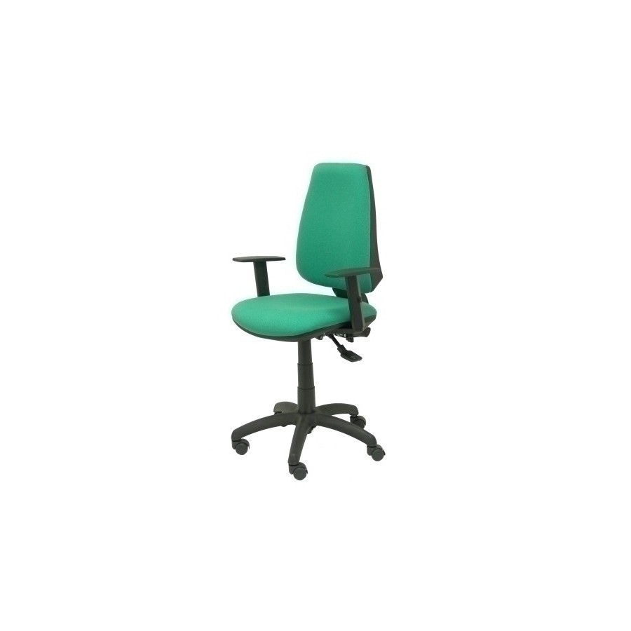 SILLA PIQUERAS Y CRESPO ELCHE S BRAZOS REGULABLES MECANISMO SINCRO de DOBLE MANETA GRAN CONFORTABILIDAD REGULABLE EN ALTURA RUEDAS de PARQUET ASIENTO Y RESPALDO TAPIZADO BALI VERDE TURQUESA