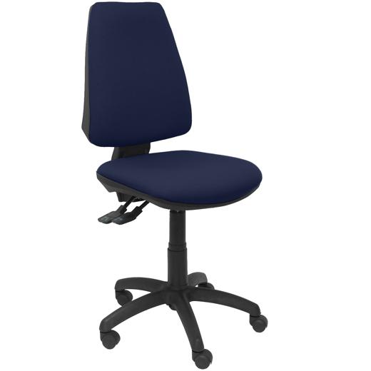 SILLA PIQUERAS Y CRESPO ELCHE S MECANISMO SINCRO de DOBLE MANETA GRAN CONFORTABILIDAD REGULABLE EN ALTURA RUEDAS de NYLON ASIENTO Y RESPALDO TAPIZADO BALI AZUL MARINO