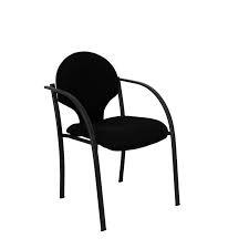 SILLA PIQUERAS Y CRESPO HELLIN CONFIDENTE ERGONOMICA CON BRAZOS FIJOS APILABLE ESTRUCTURA NEGRA ASIENTO Y RESPALDO TAPIZADOS BALI NEGRO PACK de 2