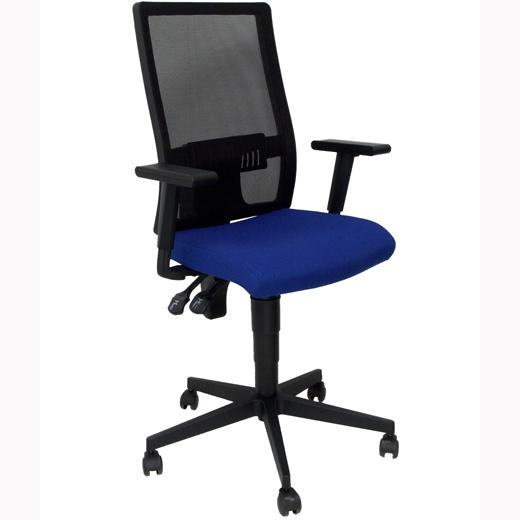 SILLA PIQUERAS Y CRESPO POVEDILLA BRAZOS REGULABLES MECANISMO CONTACTO PERMANENTE DE DOBLE MANETA Y ALTURA AJUSTABLE RUEDAS AUTOFRENANTES ASIENTO TAPIZADO BALI AZUL