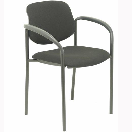 SILLA PIQUERAS Y CRESPO VILLALGORDO CONFIDENTE BRAZOS FIJOS CHASIS NEGRO ASIENTO Y RESPALDO TAPIZADOS BALI NEGRO