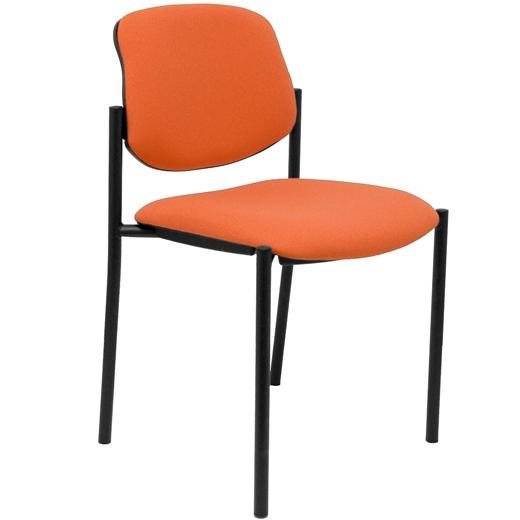 SILLA PIQUERAS Y CRESPO VILLALGORDO CONFIDENTE CHASIS NEGRO ASIENTO Y RESPALDO TAPIZADOS BALI MARRON