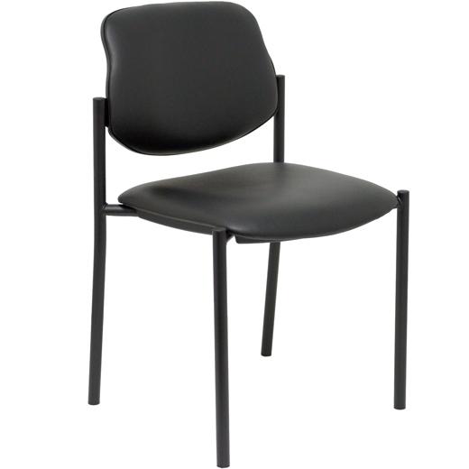 SILLA PIQUERAS Y CRESPO VILLALGORDO CONFIDENTE CHASIS NEGRO ASIENTO Y RESPALDO TAPIZADOS SIMILPIEL NEGRO