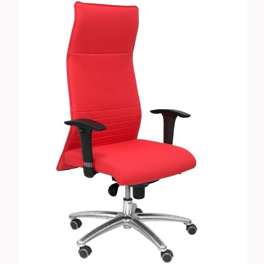SILLON PIQUERAS Y CRESPO ALBACETE DIRECCION USO INTENSIVO (8H) BRAZOS REGULABLES MECANISMO SINCRO TAPIZADO  BALI ROJO