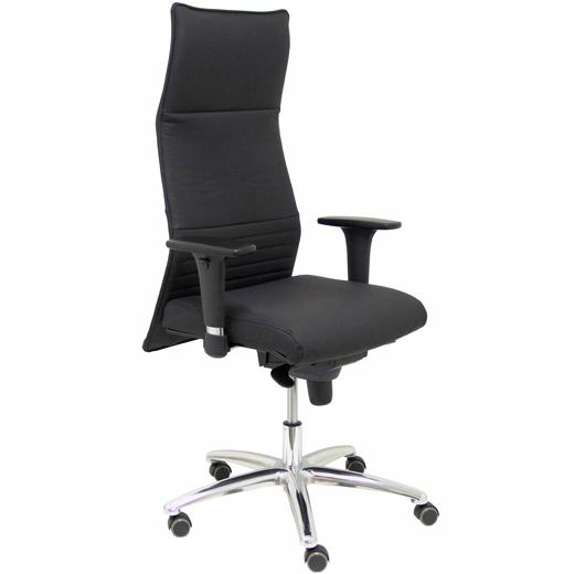 SILLON PIQUERAS Y CRESPO ALBACETE DIRECCION USO INTENSIVO (8H) BRAZOS REGULABLES MECANISMO SINCRO TAPIZADO  PIEL NEGRO