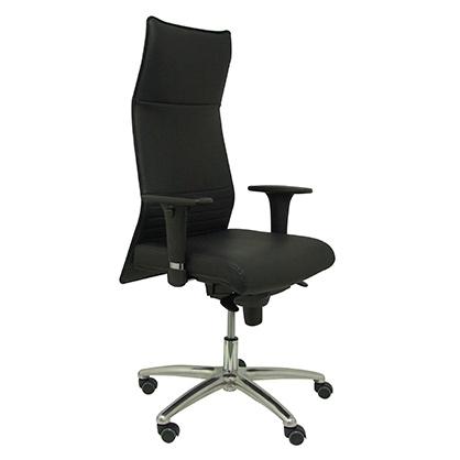 SILLON PIQUERAS Y CRESPO ALBACETE DIRECCION USO INTENSIVO (8H) BRAZOS REGULABLES MECANISMO SINCRO TAPIZADO  SIMILPIEL NEGRO