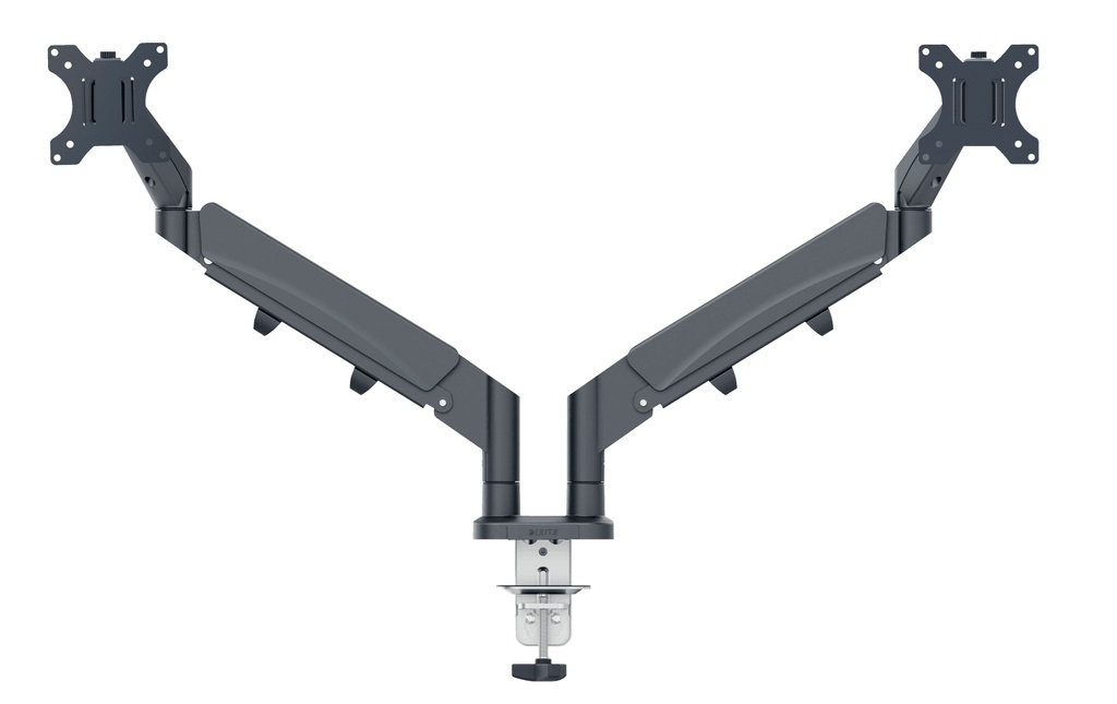 SOPORTE BRAZO MONITOR LEITZ ERGO SPACE SAVING DOBLE GRIS OSCURO
