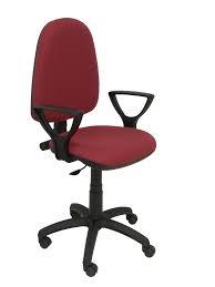 TABURETE PIQUERAS Y CRESPO AYNA BRAZOS FIJOS ERGONOMICO MECANISMO DE CONTACTO PERMANENTE REGULABLE EN ALTURA Y ARO REPOSAPIES ASIENTO Y RESPALDO TAPIZADOS BALI GRANATE