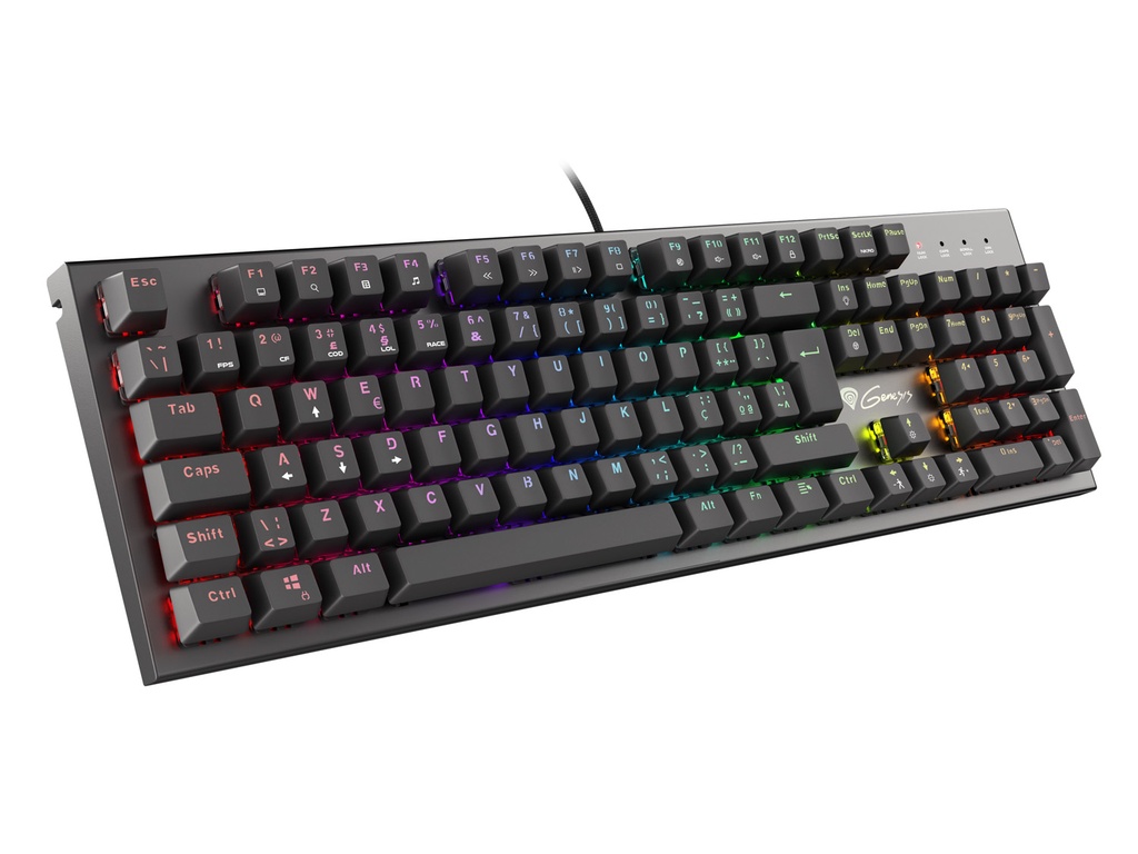 TECLADO GAMING GENESIS THOR 300 SWICTH RGB USB PORTUGUES ROJO