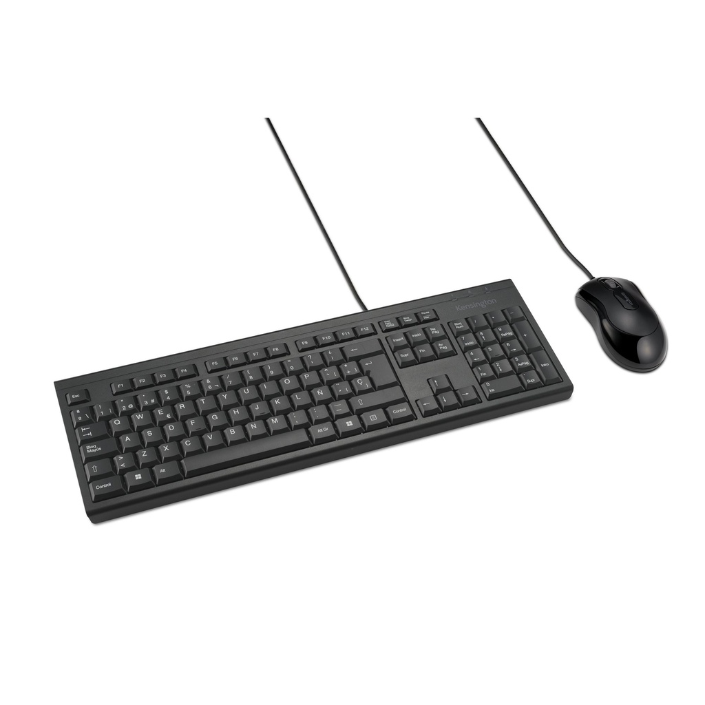 TECLADO Y RATON KENSINGTON KM100 EQ con CABLE NEGRO