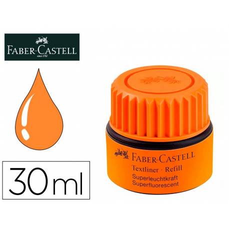 TINTA ROTULADOR FABER-CASTELL FRASCO 30 ml. TEXTLINER 48 NARANJA