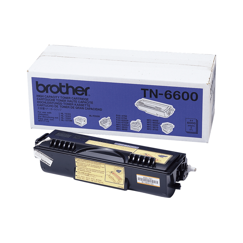TONER BROTHER TN6600 NEGRO HL-1030/12XX/14XX/2500 MFC-96XX/9750/98XX/2500 FAX-8350/8360/8750 (6.000 PAG.)
