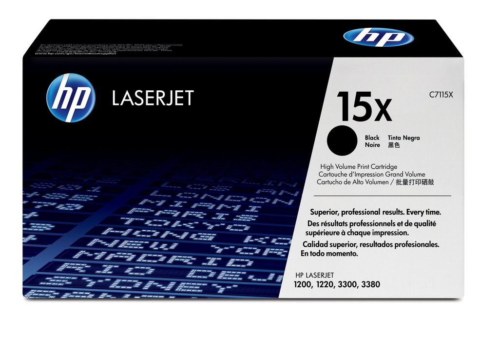 TONER HP Nº 15X C7115X LASERJET 1000/1200/1220/3380 NEGRO 3.500 PÁG.