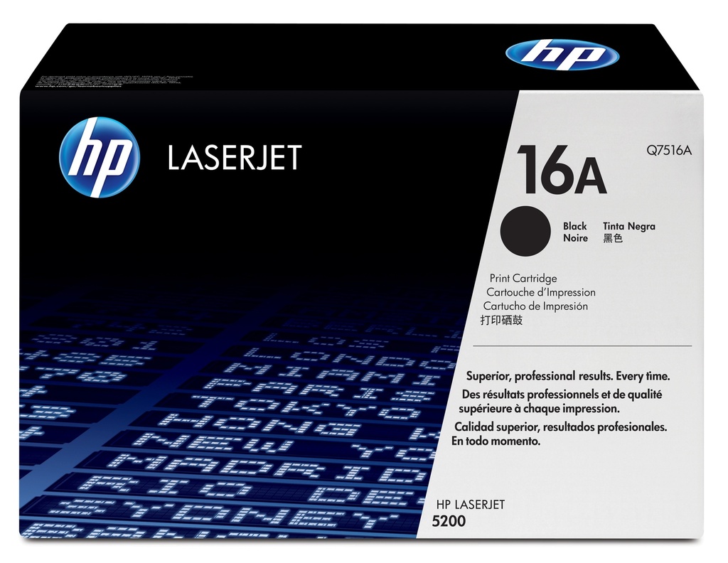 TONER HP Nº 16A Q7516A LASERJET 5200 NEGRO 12.000 PÁG.