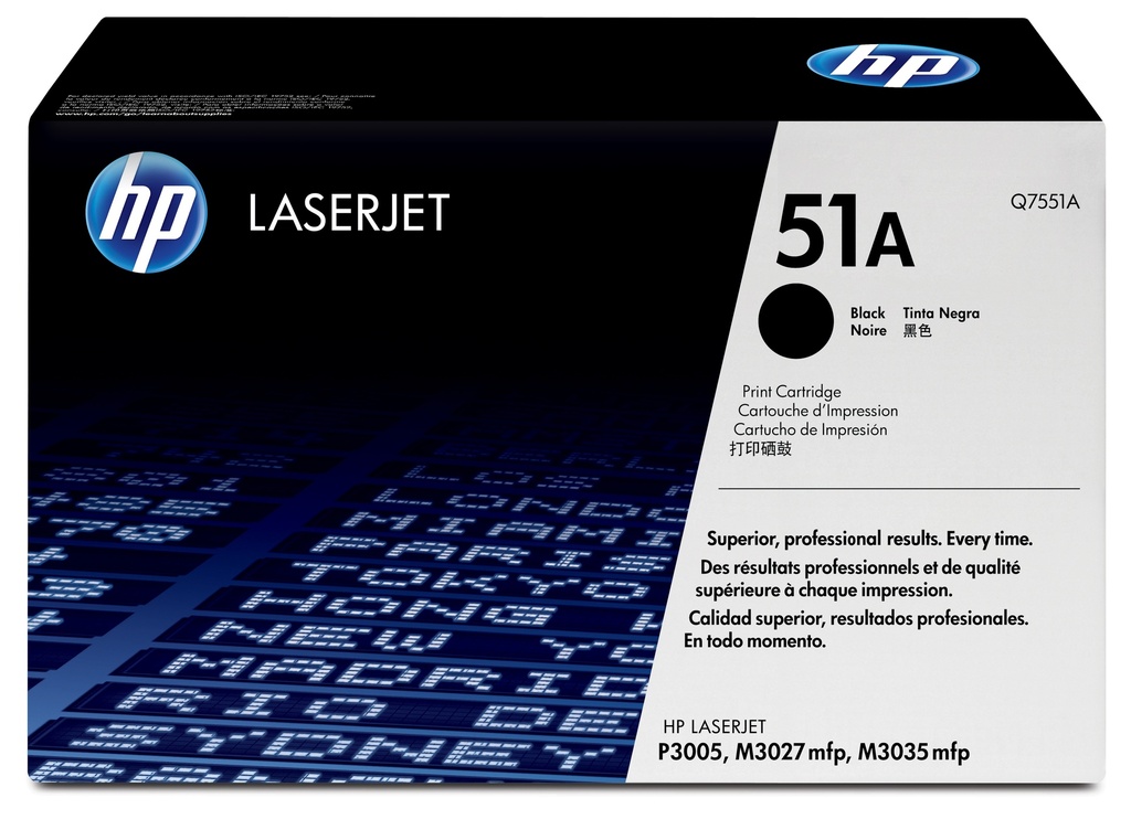 TONER HP Nº 51A Q7551A LASERJET 3027/3035/3005 NEGRO 6.500 PÁG.