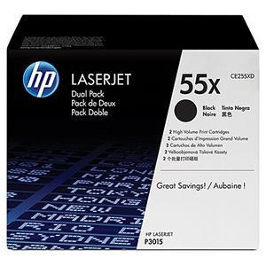 TONER HP Nº 55X CE255XD LASERJET P3011/P3015  NEGRO 12.500 PÁG. (PACK 2 UD.)