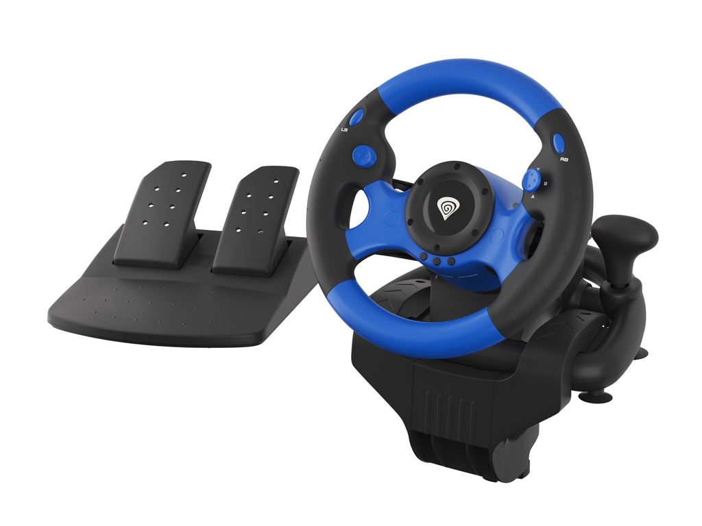 VOLANTE Y PEDALES GENESIS SEABORG 350 USB VIBRACION MULTIPLATAFORMA