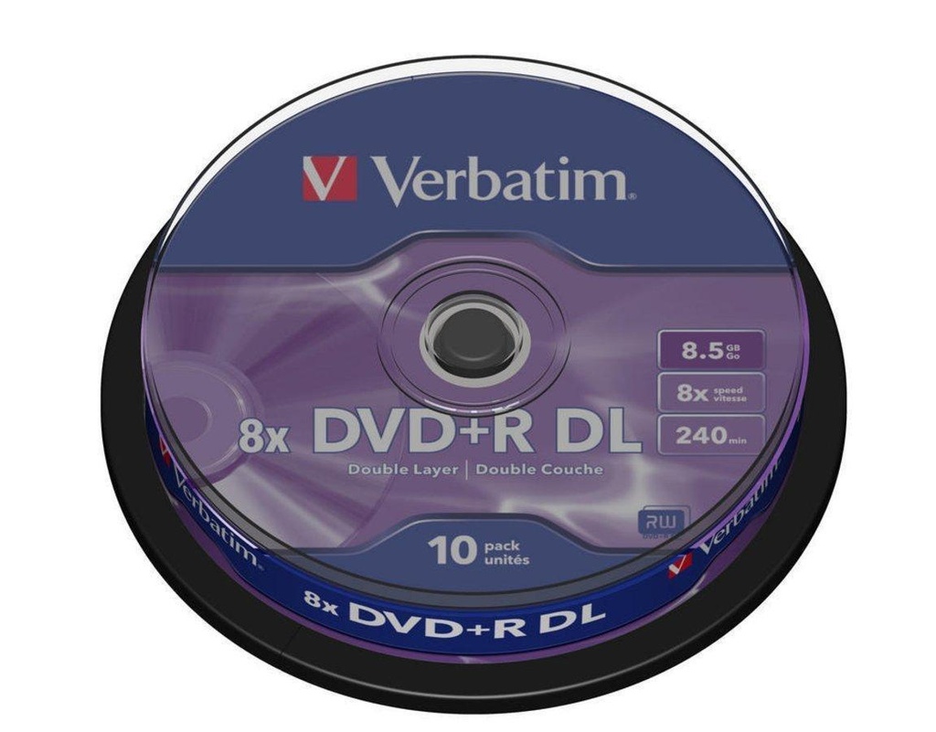DVD +R VERBATIM 8.5GB 8x SPINDLE 10