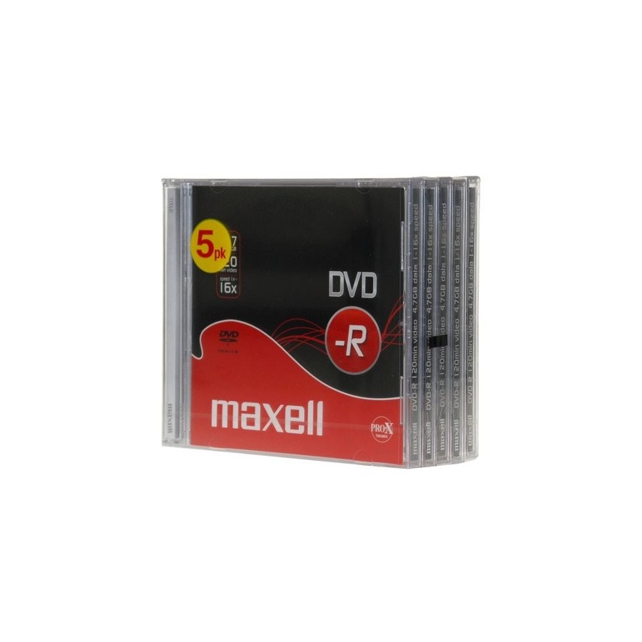 DVD-R MAXELL 4,7GB 16x JEWEL CASE P/5
