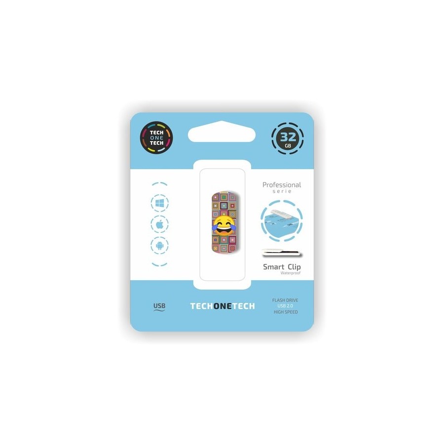 MEMORIA USB 32GB TECHONE EMOJI ME PARTO