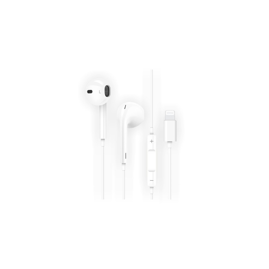 AURICULARES TECHONE BOTON LIGHTNING BLAN