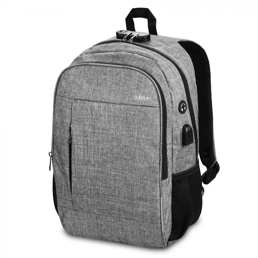 MOCHILA SUBBLIM URBAN LOCK 16" GRIS