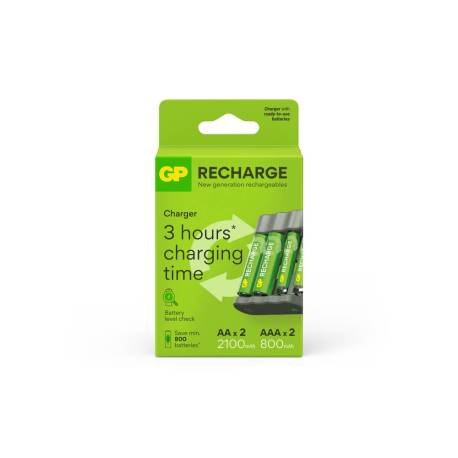 CARGADOR DE PILAS GP+4 BATERIAS