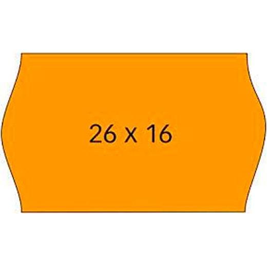 ETIQ.PRECIOS APLI REM.ONDA 26x16 NARANJA
