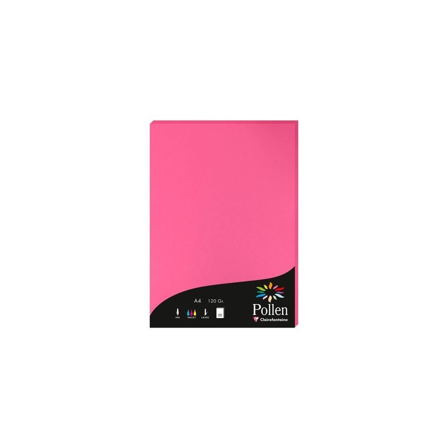 PAPEL CLAIREFONTAINE POLLEN A4 50h FUCSI