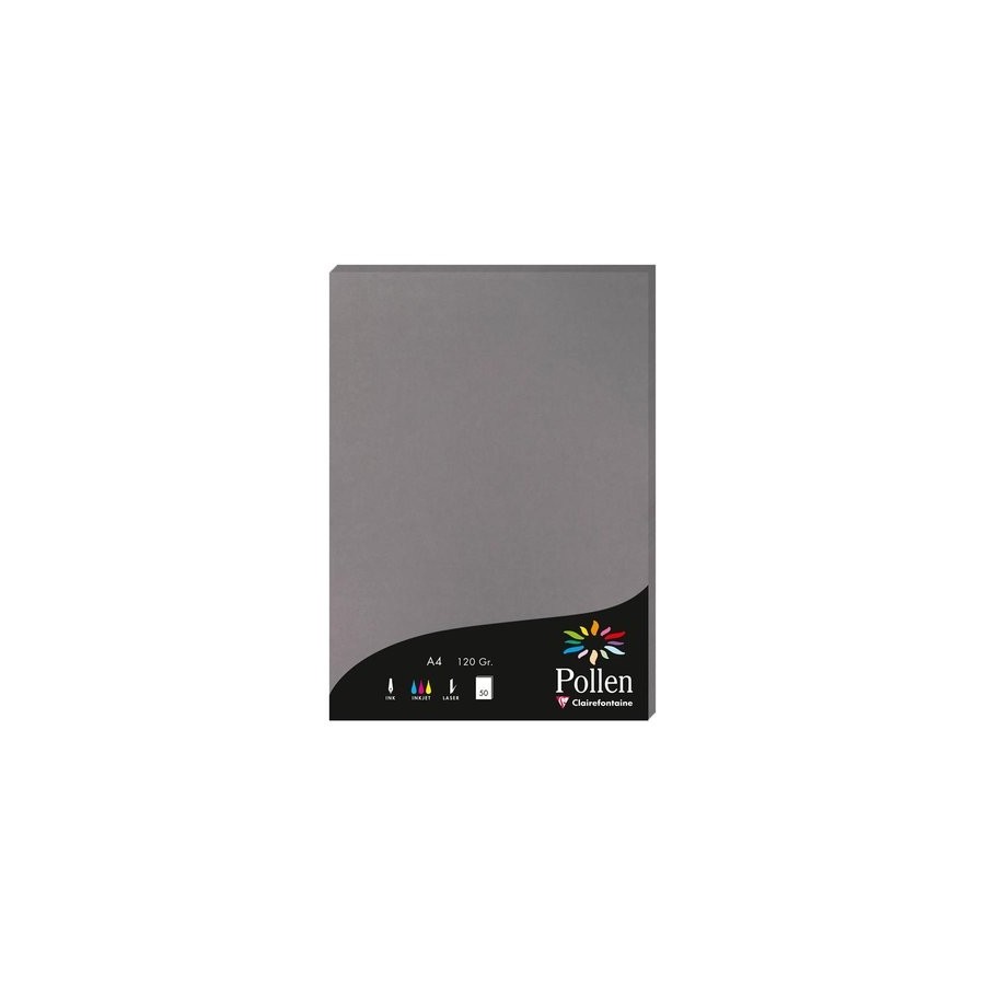 PAPEL CLAIREFONTAINE POLLEN A4 50h GRIS