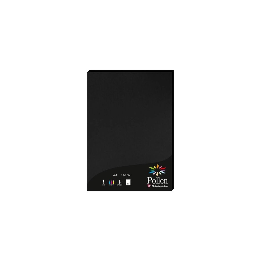 PAPEL CLAIREFONTAINE POLLEN A4 50h NEGRO