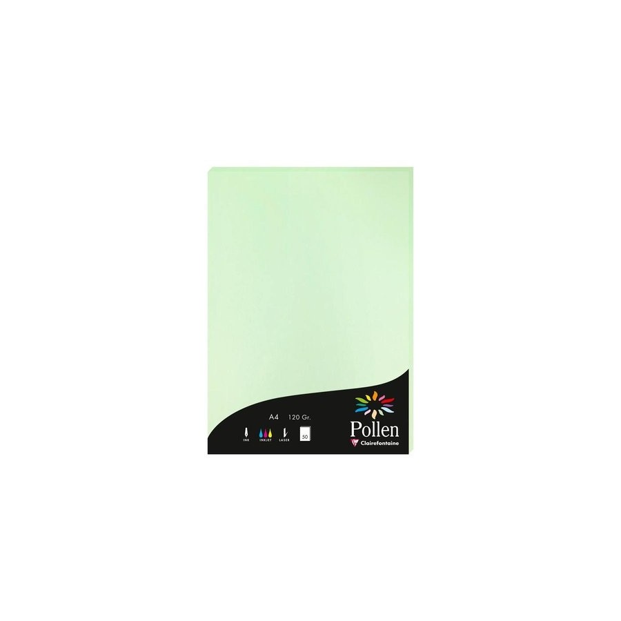 PAPEL CLAIREFONTAINE POLLEN A4 50h VERDE
