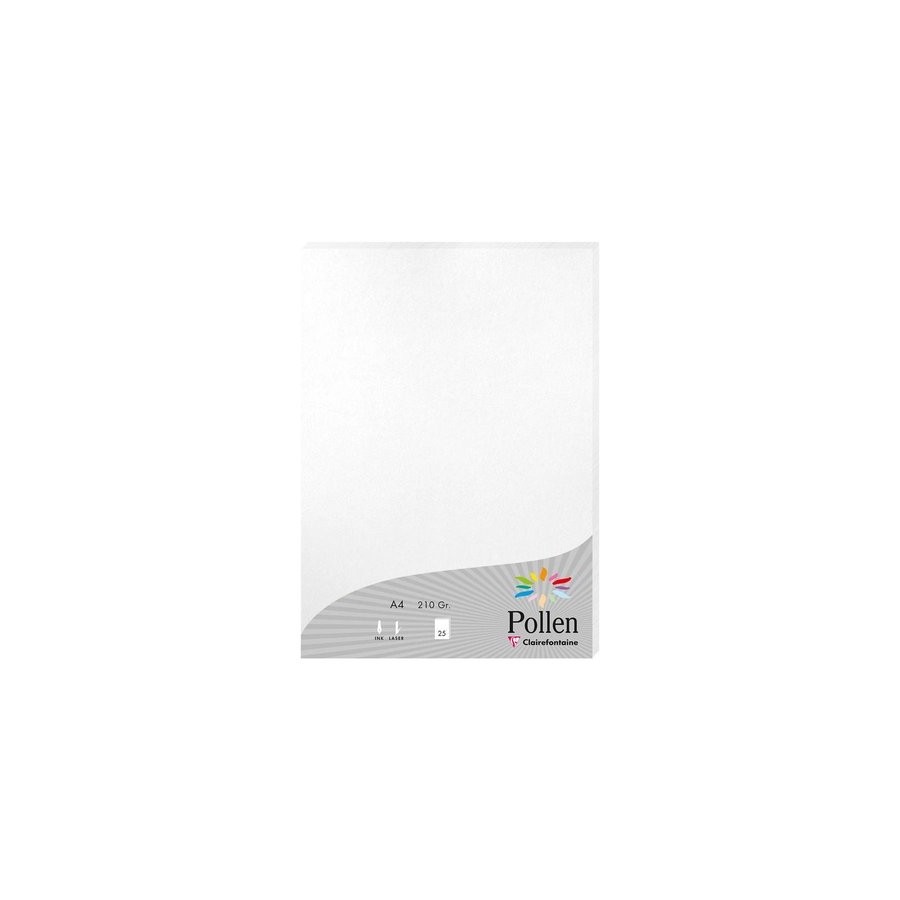 PAPEL CLAIREFONTAINE POLLEN A4 25h BLANC