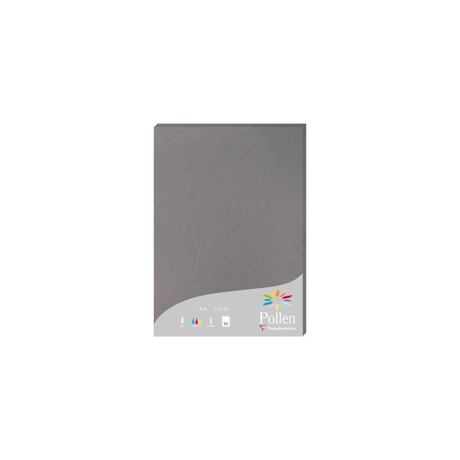 PAPEL CLAIREFONTAINE POLLEN A4 25h GRIS