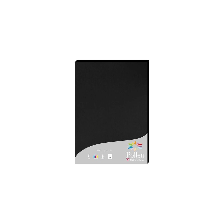 PAPEL CLAIREFONTAINE POLLEN A4 25h NEGRO