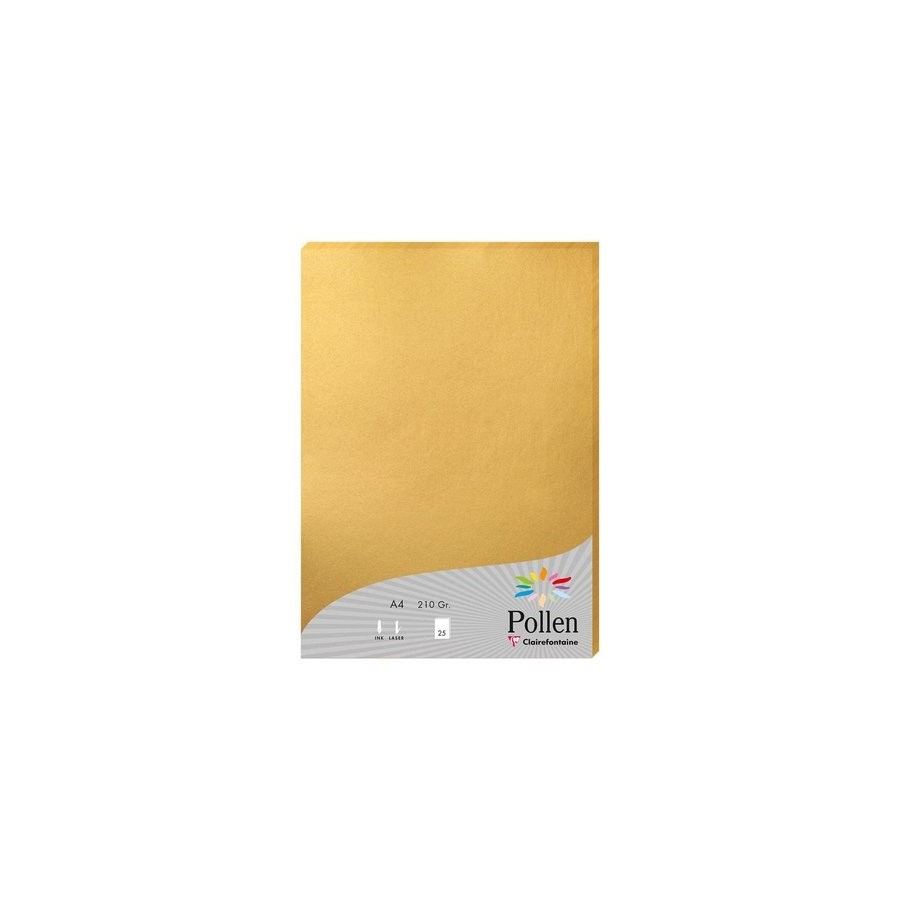 PAPEL CLAIREFONTAINE POLLEN A4 25h ORO