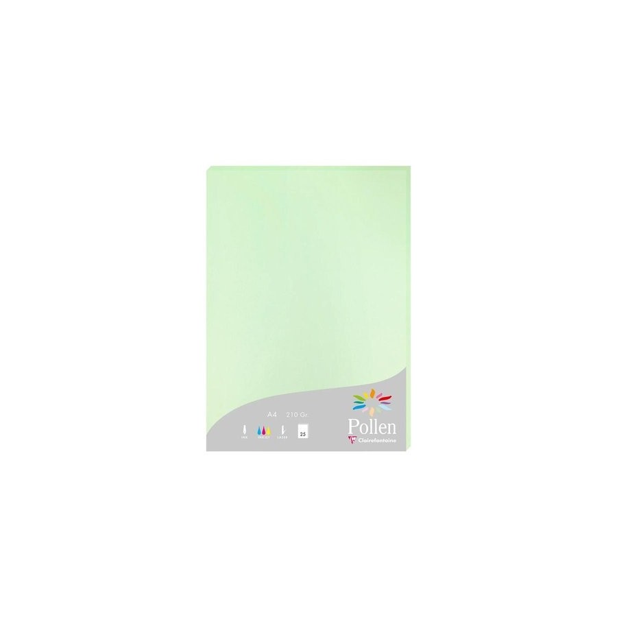 PAPEL CLAIREFONTAINE POLLEN A4 25h VERDE