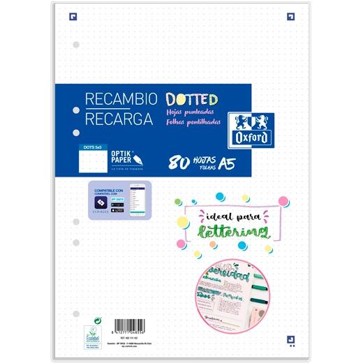 RECAMBIO OXF. A5 80h 6 TAL.DOTS
