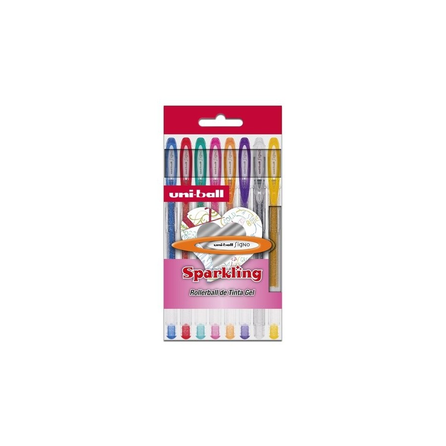 BOLIGRAFO UNI-BALL UM120 SPARKLING B/8