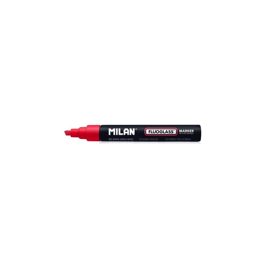 ROTULAD.PIZARRA MILAN FLUOGLASS ROJO